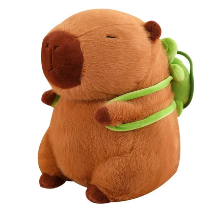 Cute Capybara Plush Toy Stuffed Animals Capibara with Turtle Backpack Kapibala Soft Doll Toys Birthday Christmas Gift