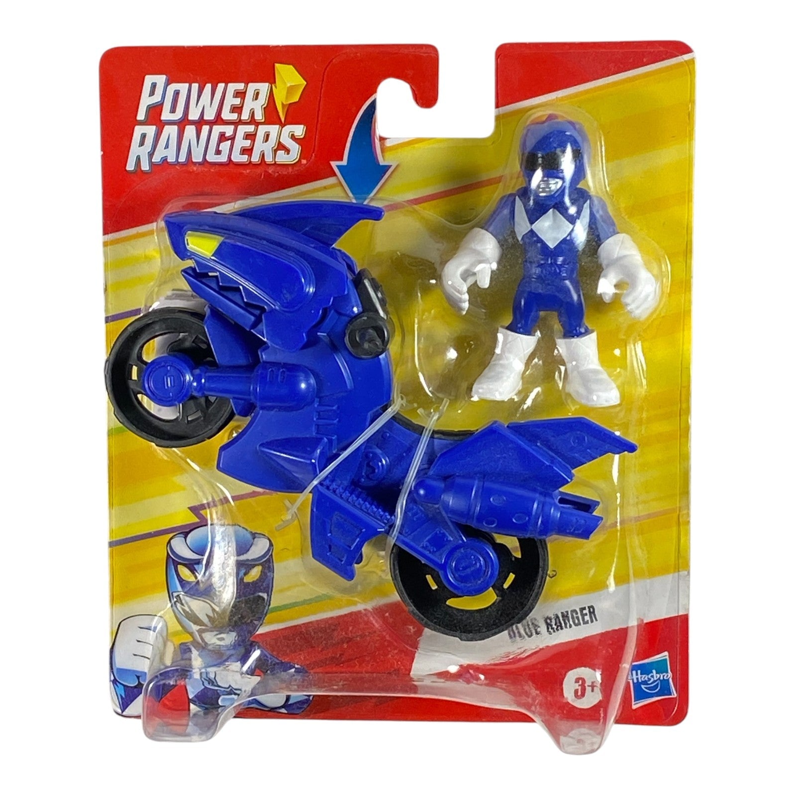 Playskool Heroes Power Rangers Blue Ranger Shark Cycle, 5-Inch Figure ...
