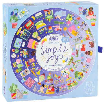 Simple Joys 1000 Piece Circular Jigsaw Puzzle Professor Puzzle