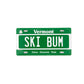 SKI BUM - Vermont License Plate Magnet