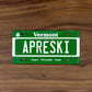 APRESKI - Vermont License Plate Magnet