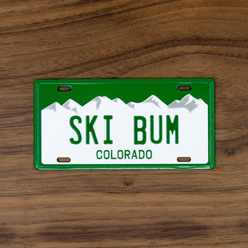 SKI BUM - Colorado License Plate Magnet