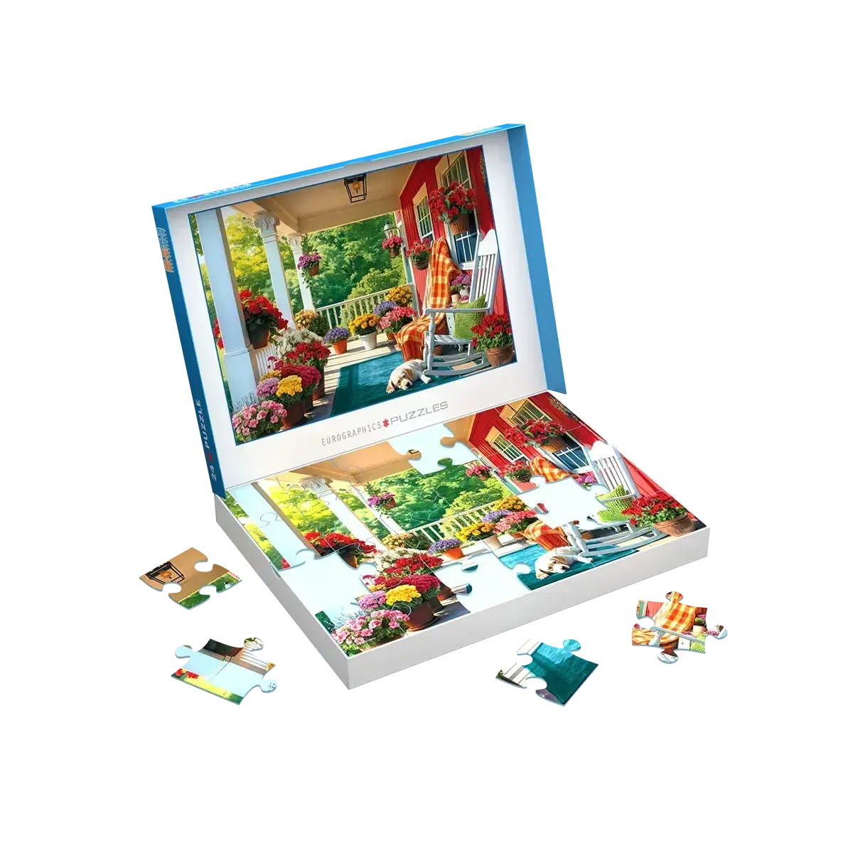 Sleeping on the Porch 24 Connecting Pieces Jigsaw Puzzle Eurographics