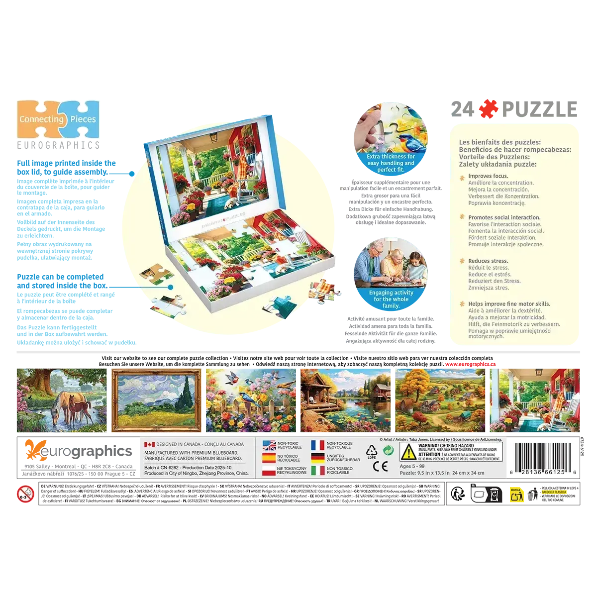 Sleeping on the Porch 24 Connecting Pieces Jigsaw Puzzle Eurographics