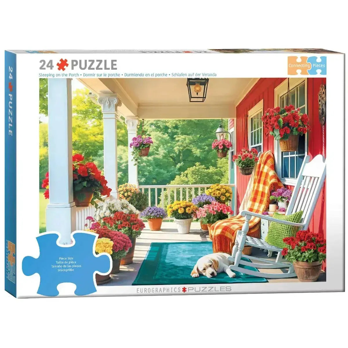 Sleeping on the Porch 24 Connecting Pieces Jigsaw Puzzle Eurographics