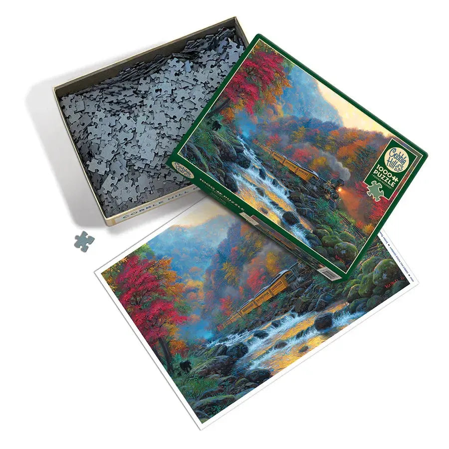Smoky Train 1000 Piece Jigsaw Puzzle Cobble Hill
