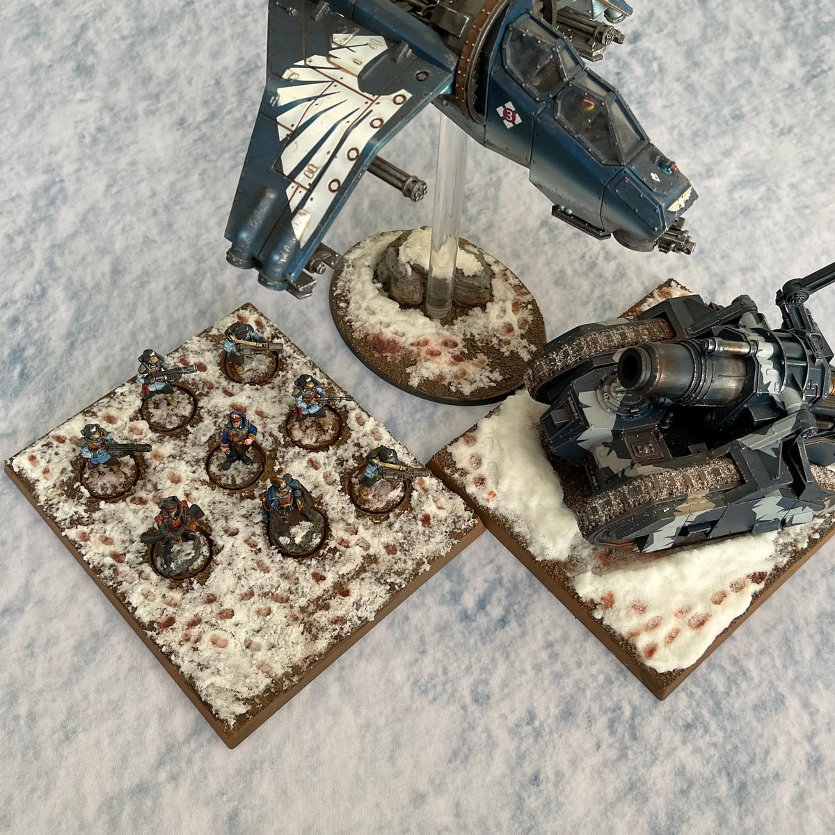 60x44" 'Snow' F.A.T. Mat Battle Gaming Mat