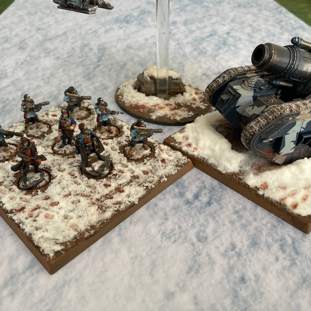 3x3' Double-Sided 'Cracked Earth + Snow' F.A.T. Mat Battle Gaming Mat