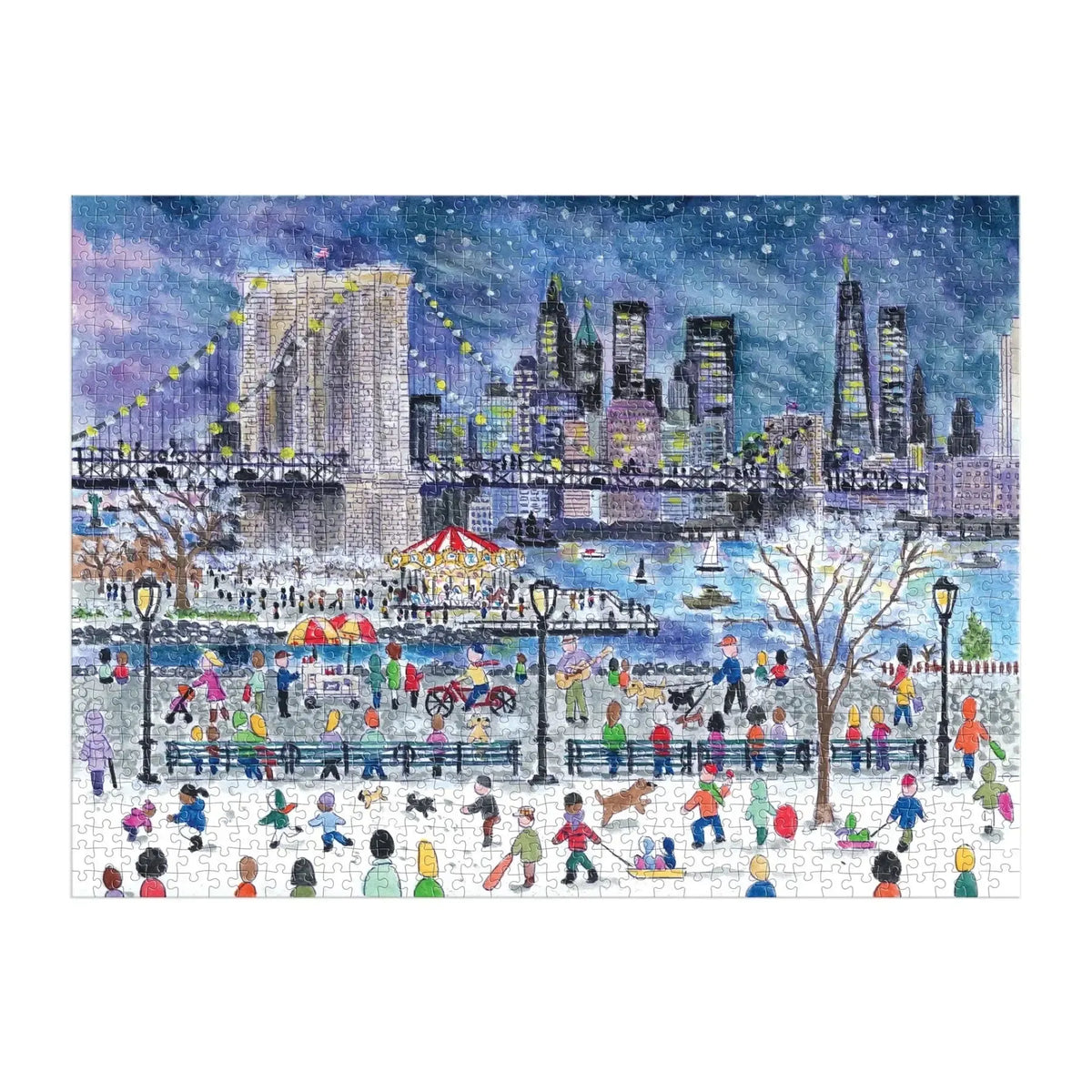 Snowfall Over New York City 1000 Piece Jigsaw Puzzle Galison