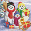 Snowman Family Crystal Art Card Kit Craft Buddy