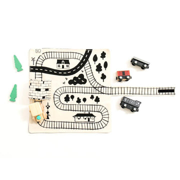 Train Play Mat for Toddlers – Portable Tracks for Travel