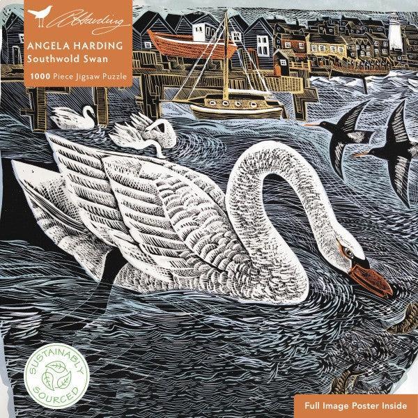 Southwold Swan 1000 Piece Jigsaw Puzzle Flame Tree