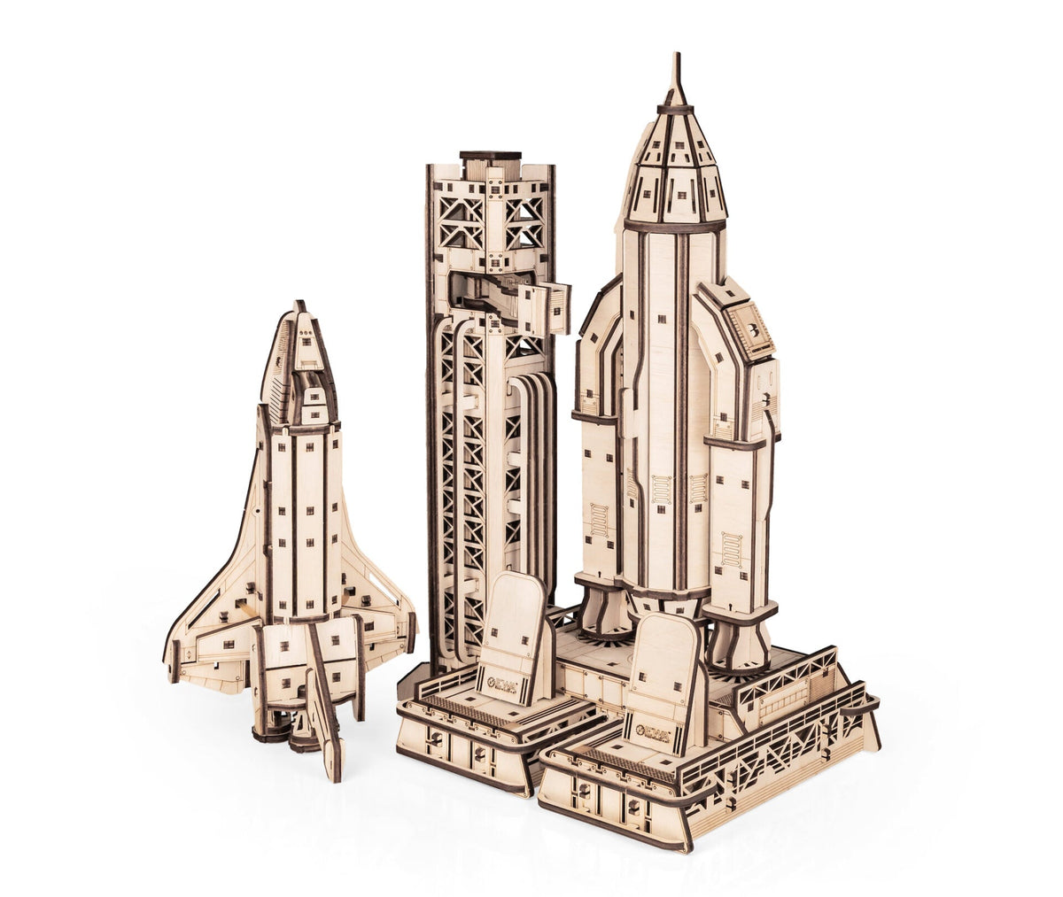 Space Shuttle — Mechanical Wooden Model, 314 Pieces