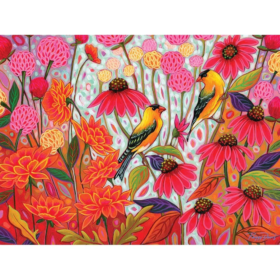 Springtime Goldfinches 275 Large Piece Jigsaw Puzzle Cobble Hill