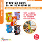 STACKING OWLS Wood Balance Challenge