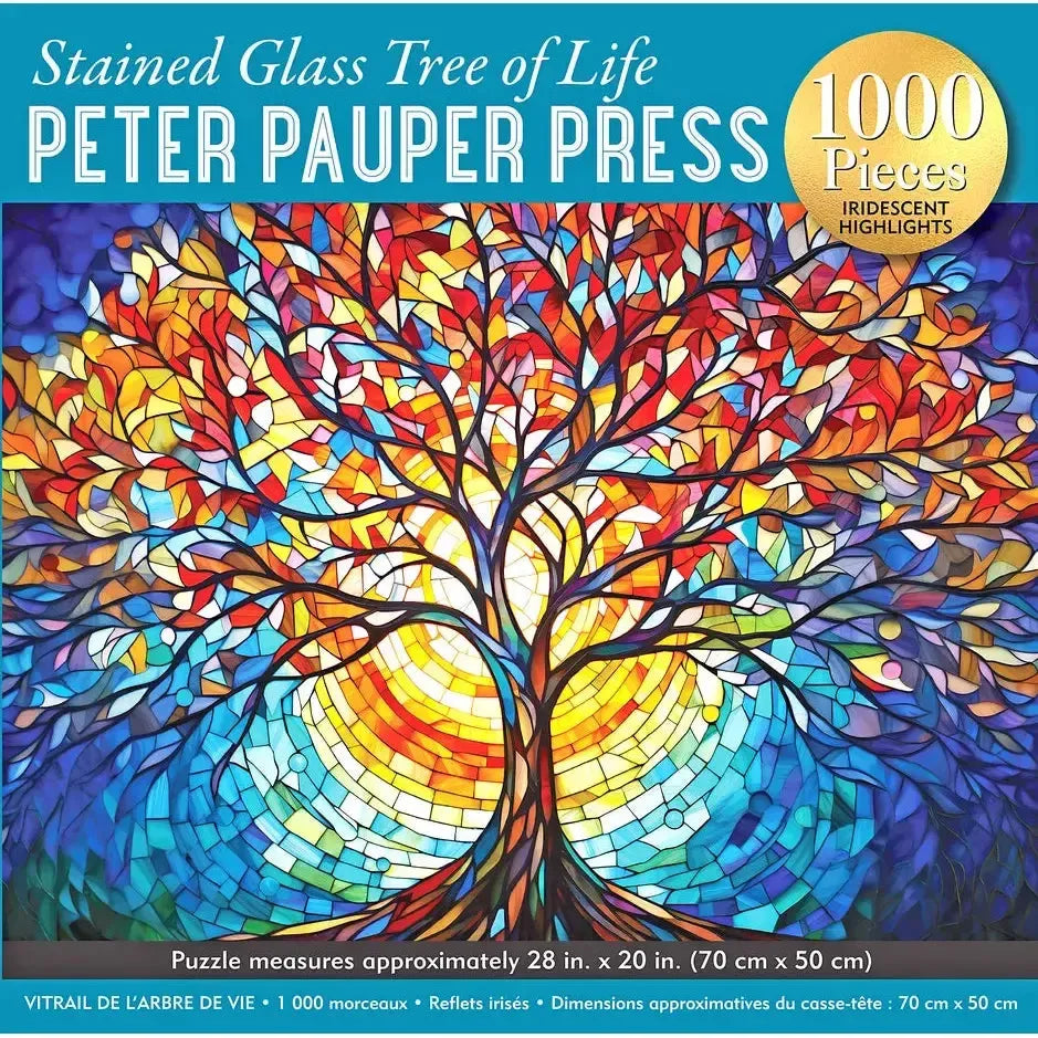 Stained Glass Tree of Life 1000 Piece Jigsaw Puzzle Peter Pauper