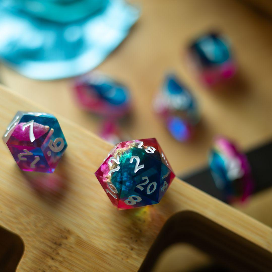Starlit Rift Resin DND Dice Set