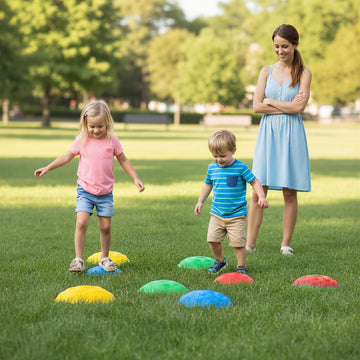 Stepping Stones for Kids 8 PCS Non-Slip Toddler Stepping Stones Balance Sensory Toys-Multicolor