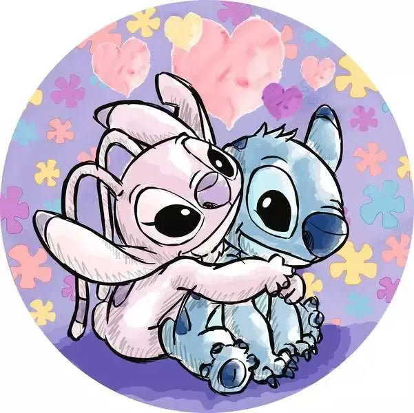 Stitch 500 Piece Round Jigsaw Puzzle Ravensburger