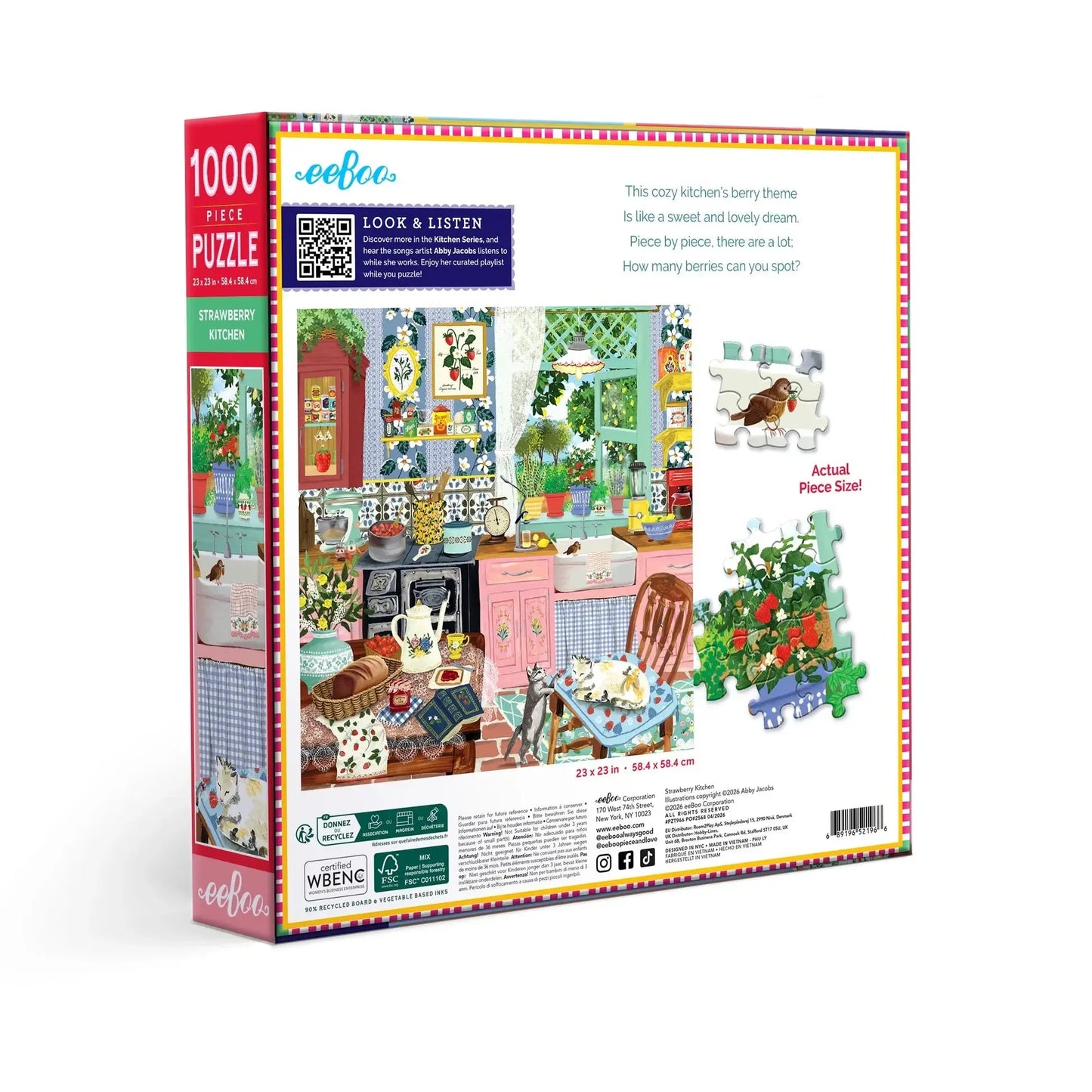 Strawberry Kitchen 1000 Piece Jigsaw Puzzle eeBoo