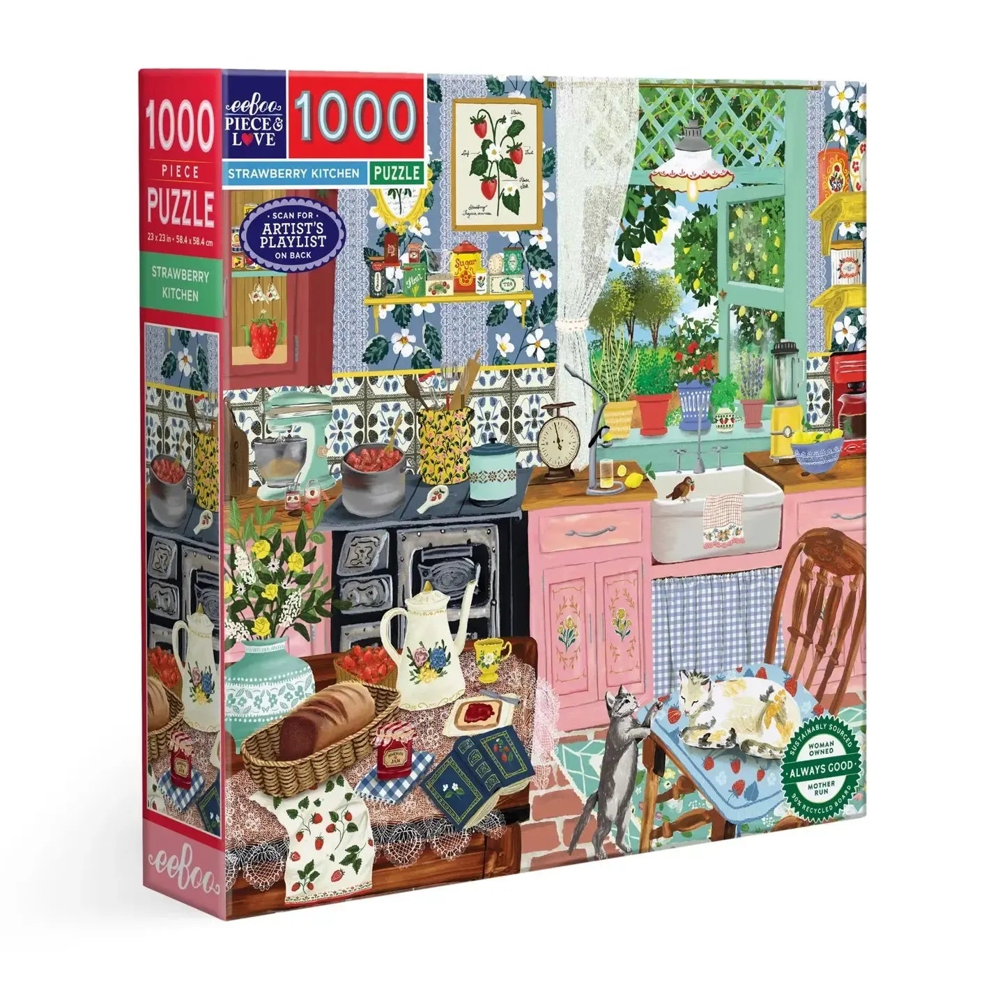 Strawberry Kitchen 1000 Piece Jigsaw Puzzle eeBoo