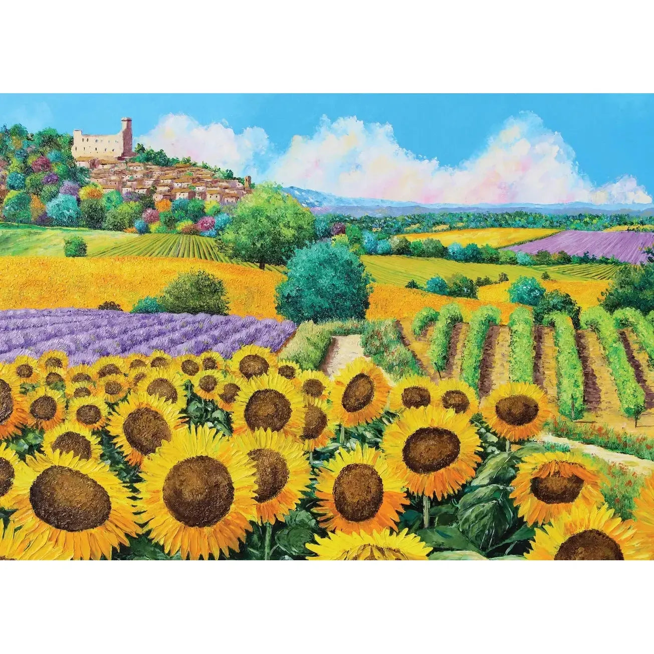 Sunflowers & Vineyards 1000 Piece Jigsaw Puzzle Peter Pauper