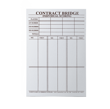 Super Jumbo Bridge Score Pad