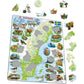 Sweden Map & Animals 71 Piece Tray Jigsaw Puzzle Larsen
