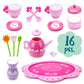 Pink Blossoms Tea Time for Two
