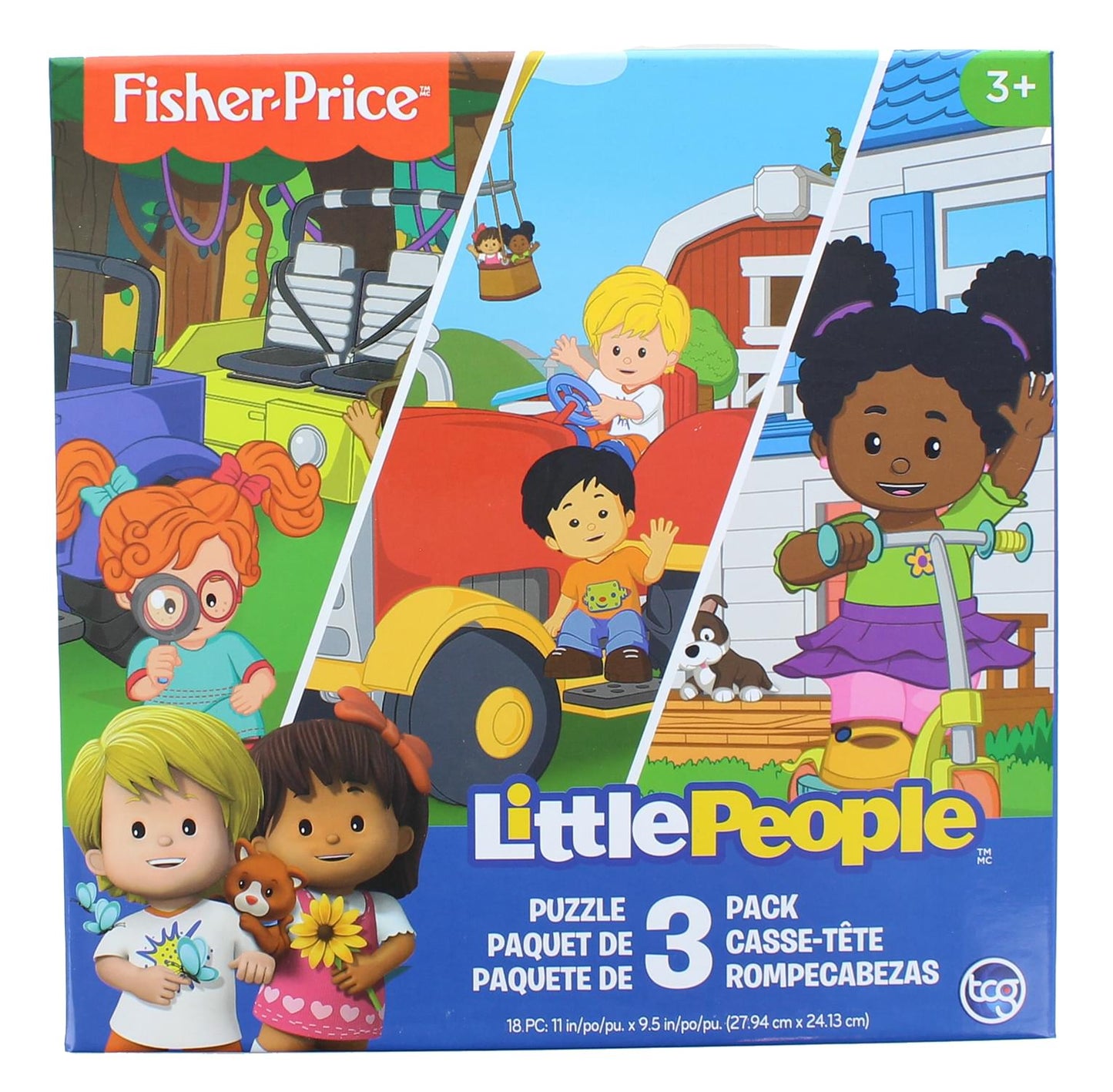 Little People Fisher-Price 18-Piece Jigsaw Puzzle 3 Pack - Plastic - One Size - Model 61000-LPP
