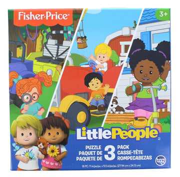 Little People Fisher-Price 18-Piece Jigsaw Puzzle 3 Pack - Plastic - One Size - Model 61000-LPP