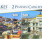 Set Of 2 Keepsakes 500 Piece Jigsaw Puzzles | Mexico City/Barranquilla