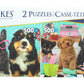 Set Of 2 Keepsakes 500 Piece Jigsaw Puzzles | Dogs Having Fun