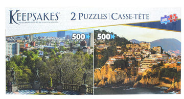 Set Of 2 Keepsakes 500 Piece Jigsaw Puzzles | Mexico City/Acapulco