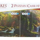 Set Of 2 Keepsakes 1000 Piece Jigsaw Puzzles | Mountain Landscapes
