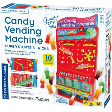 Thames & Kosmos 2-Ft Tall Candy Vending Machine Stem Kit | Build Toy Vending Machine With 10 Gravity & Motion Experiments | Coin Sorting Bank | Math & Engineering Lessons