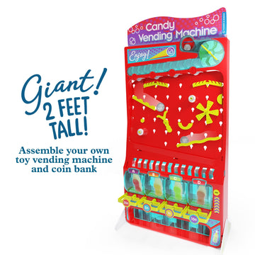 Thames & Kosmos 2-Ft Tall Candy Vending Machine Stem Kit | Build Toy Vending Machine With 10 Gravity & Motion Experiments | Coin Sorting Bank | Math & Engineering Lessons
