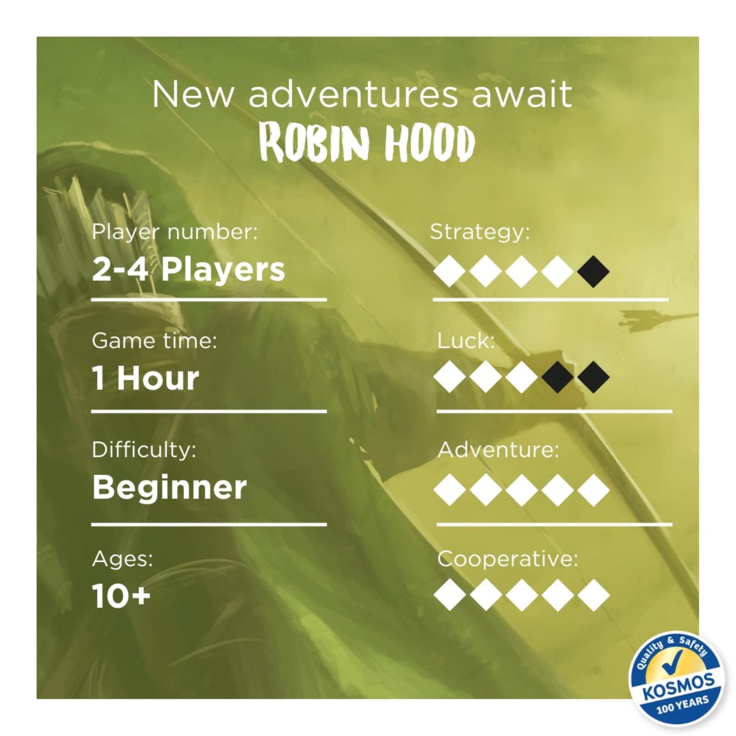 The Adventures Of Robin Hood: Friar Tuck In Danger | Storytelling Game | Expansion| Fantasy Boardgame | 2 To 4 Players | Ages 10