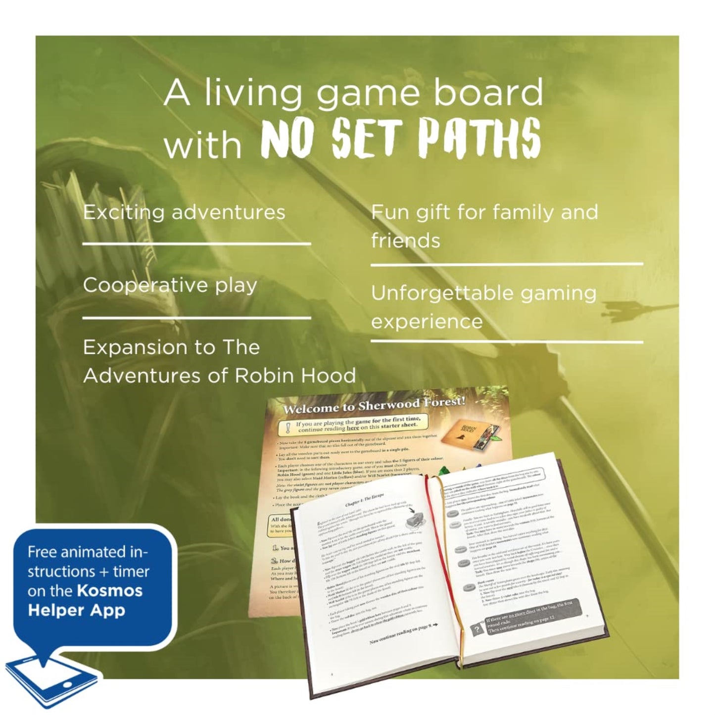 The Adventures Of Robin Hood: Friar Tuck In Danger | Storytelling Game | Expansion| Fantasy Boardgame | 2 To 4 Players | Ages 10