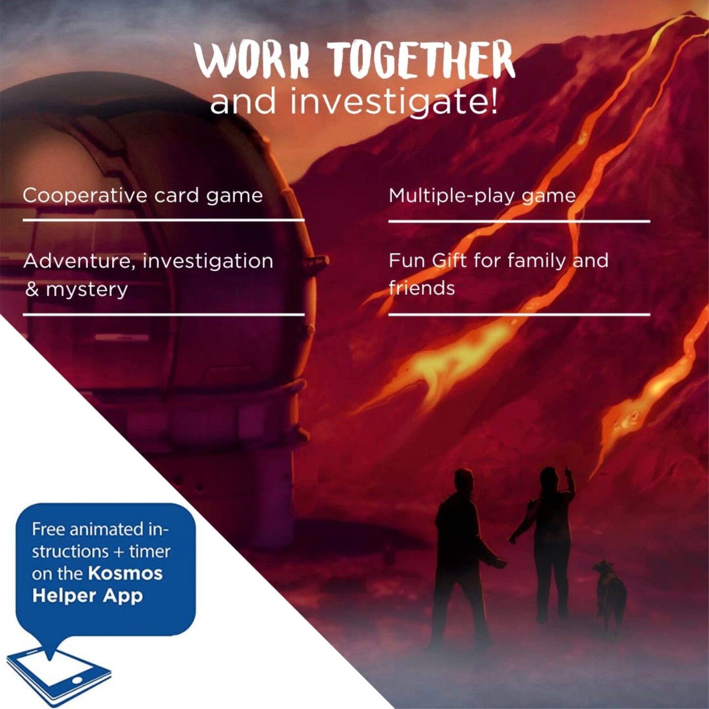 Adventure Games: The Volcanic Island | A Kosmos Game From Thames & Kosmos | Collaborative, Replayable Storytelling Game Experien