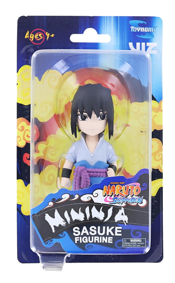 Toynami Naruto Shippuden Mininja Figurine Series 1 - Sasuke Officially Licenced Figurine - Approx 4”