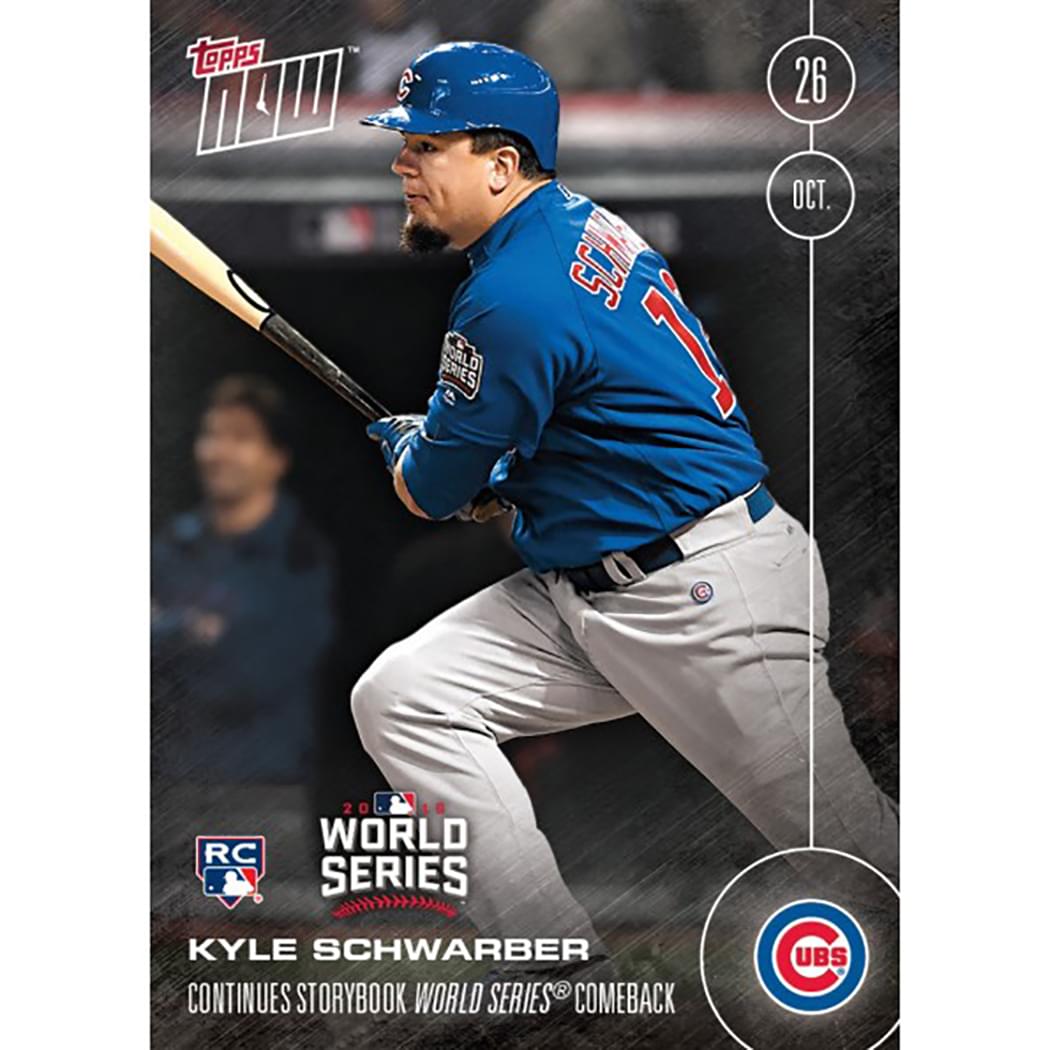 Topps Now Storybook World Series Comeback Chicago Cubs Kyle Schwarber Rc Card #631A
