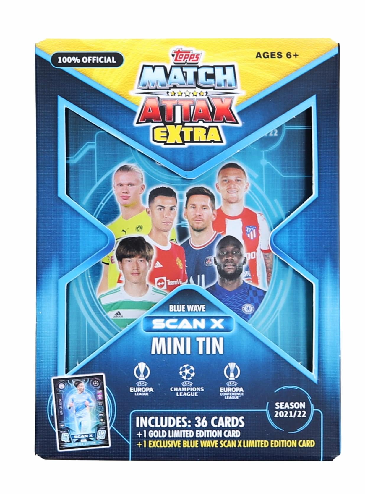 2021/2022 Topps Uefa Champions League Match Attax Extra Mini Tin | Blue Wave
