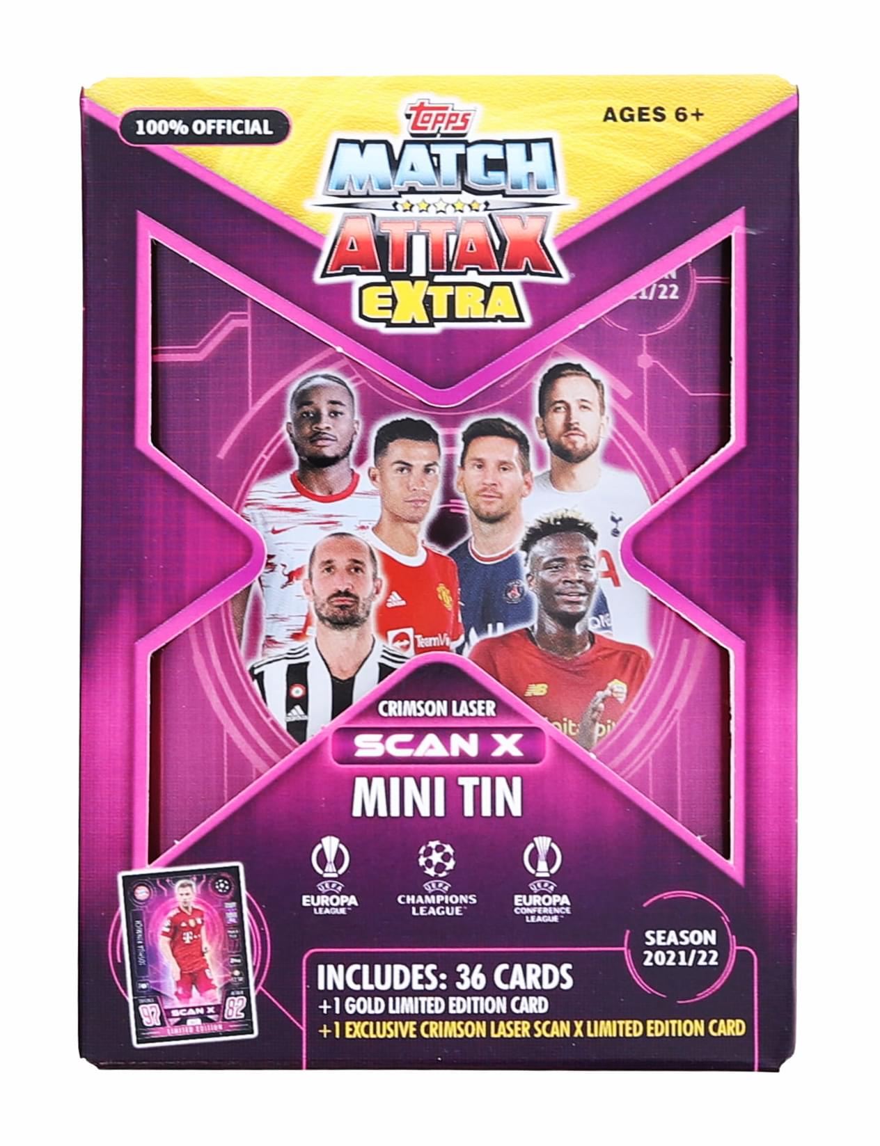 2021/2022 Topps Uefa Champions League Match Attax Extra Mini Tin | Crimson Laser