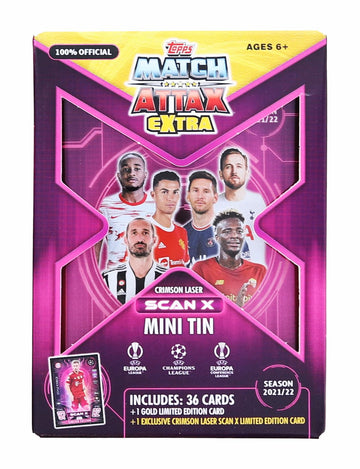 2021/2022 Topps Uefa Champions League Match Attax Extra Mini Tin | Crimson Laser