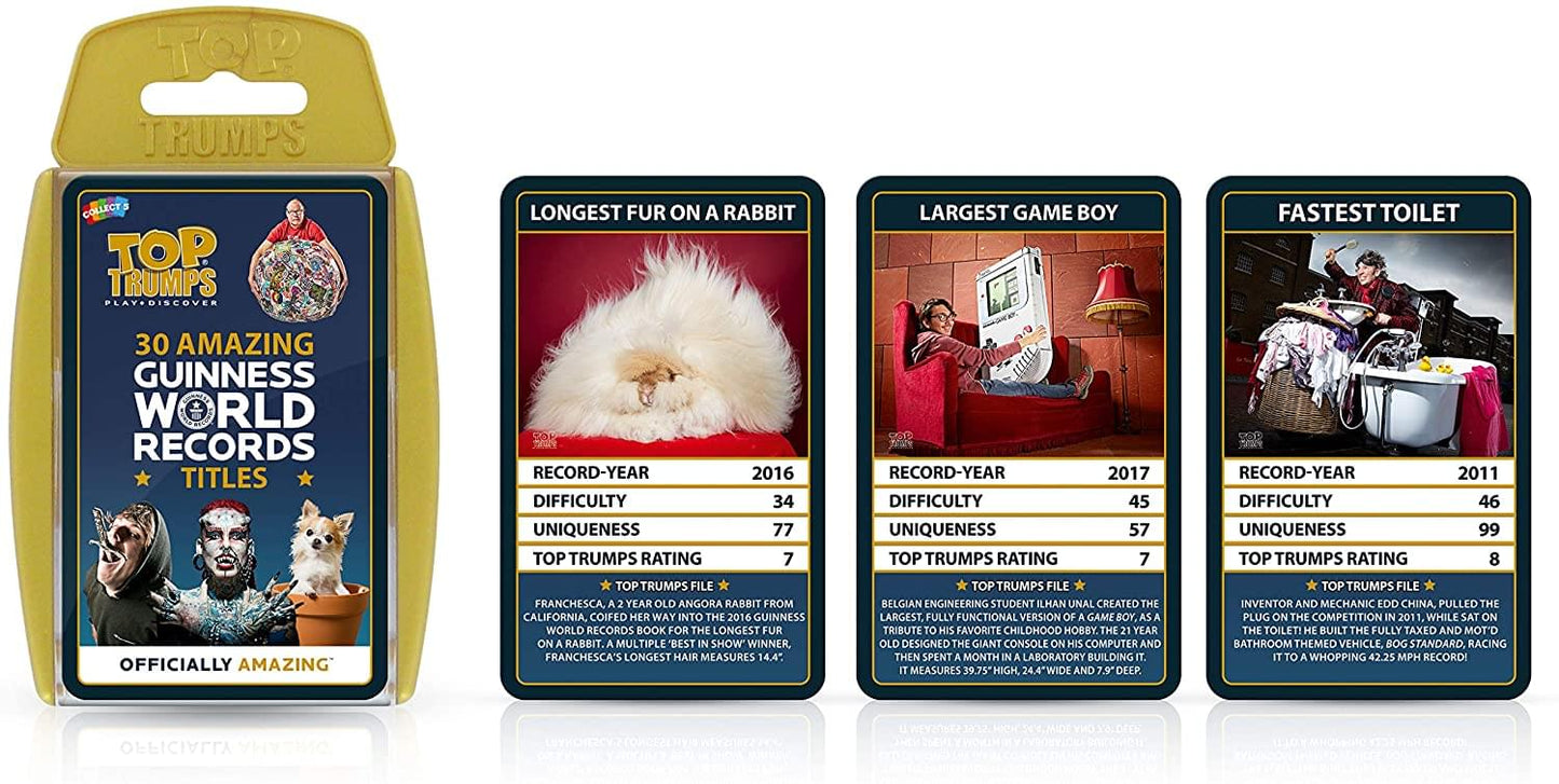 Top Trumps Card Game Guiness World Records - Family Games For Kids And Adults - Learning Games - Kids Card Games For 2 Players And More - Kid War Games - Card Wars - For 6 Plus Kids
