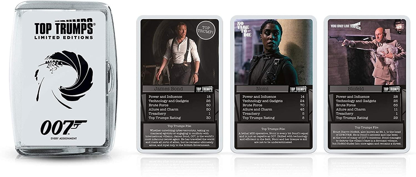 Top Trumps Card Game James Bond 007 - Family Games For Kids And Adults - Learning Games - Kids Card Games For 2 Players And More - Kid War Games - Card Wars - For 6 Plus Kids