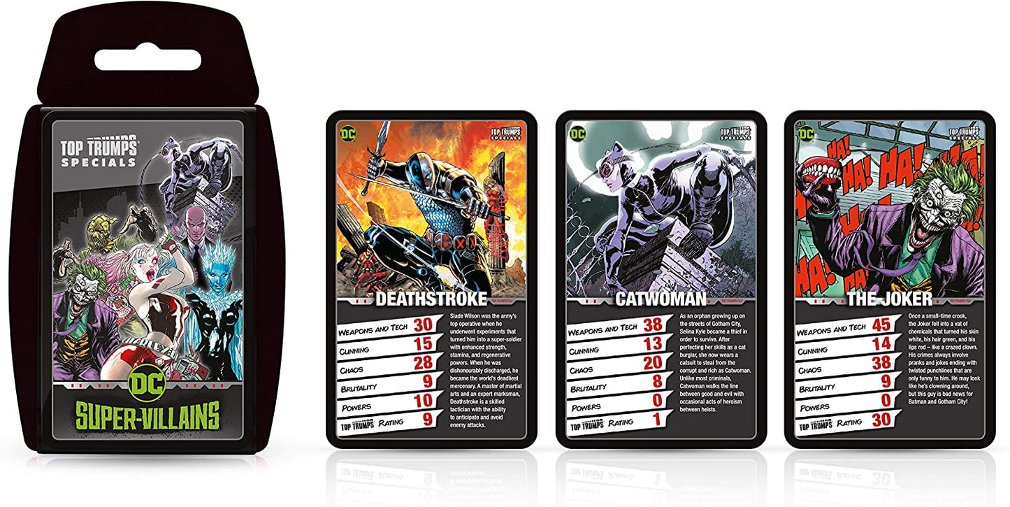 Top Trumps Card Game Dc Super Villains - Family Games For Kids And Adults - Learning Games - Kids Card Games For 2 Players And More - Kid War Games - Card Wars - For 6 Plus Kids