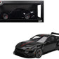 Ford Mustang GTD Shadow Black with Red Stripe 1/18 Model Car by Top Speed