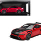 Ford Mustang GTD Race Red and Carbon Fiber with Red Stripe 1/18 Model Car by Top Speed